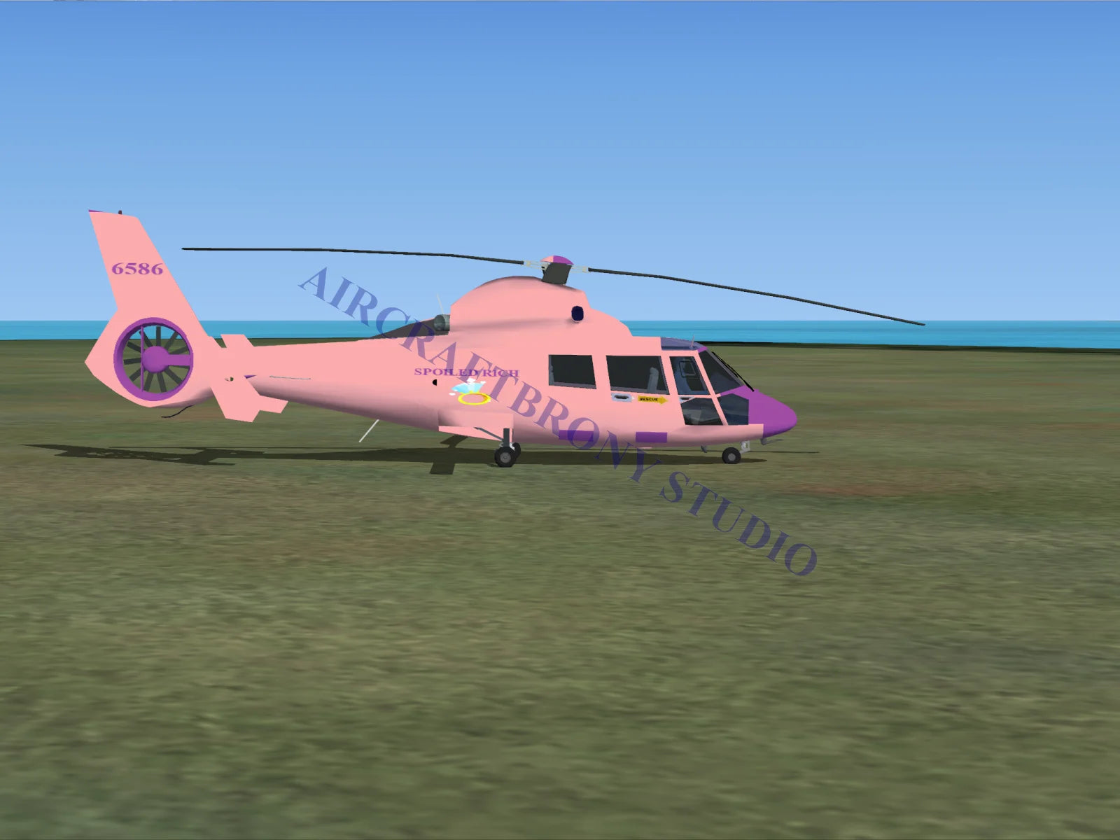 Spoiled Rich Aerospatiale HH65 Dolphin (Digital Image) Digital Image