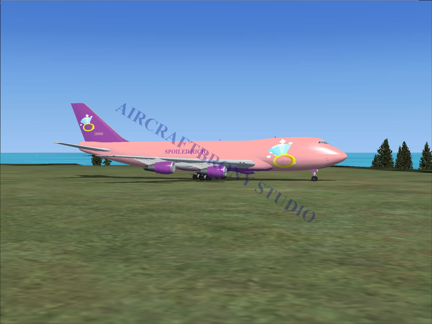Spoiled Rich Boeing 747-200 (Digital Image) Digital Image