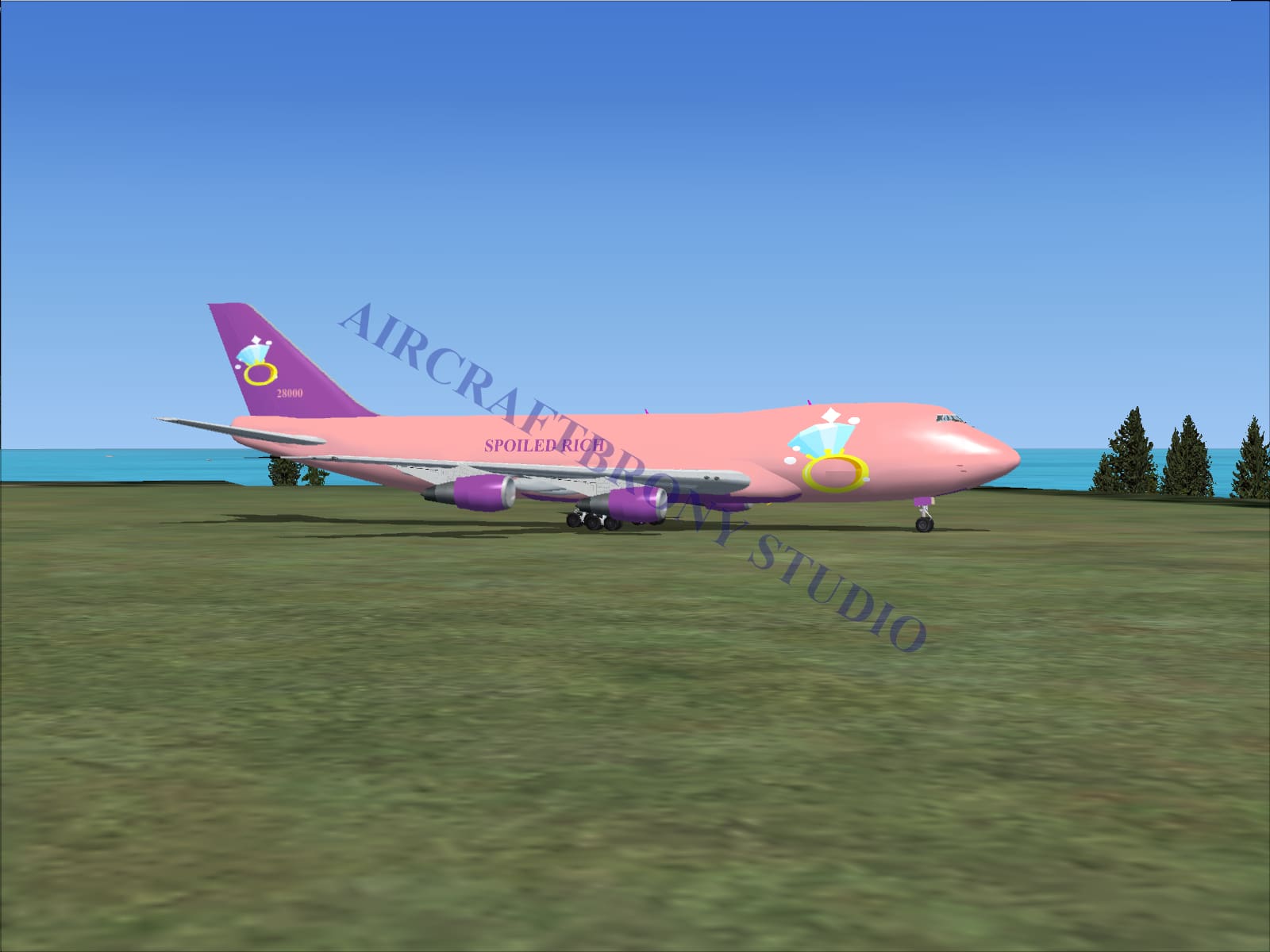 Spoiled Rich Boeing 747-200 (Digital Image) Digital Image