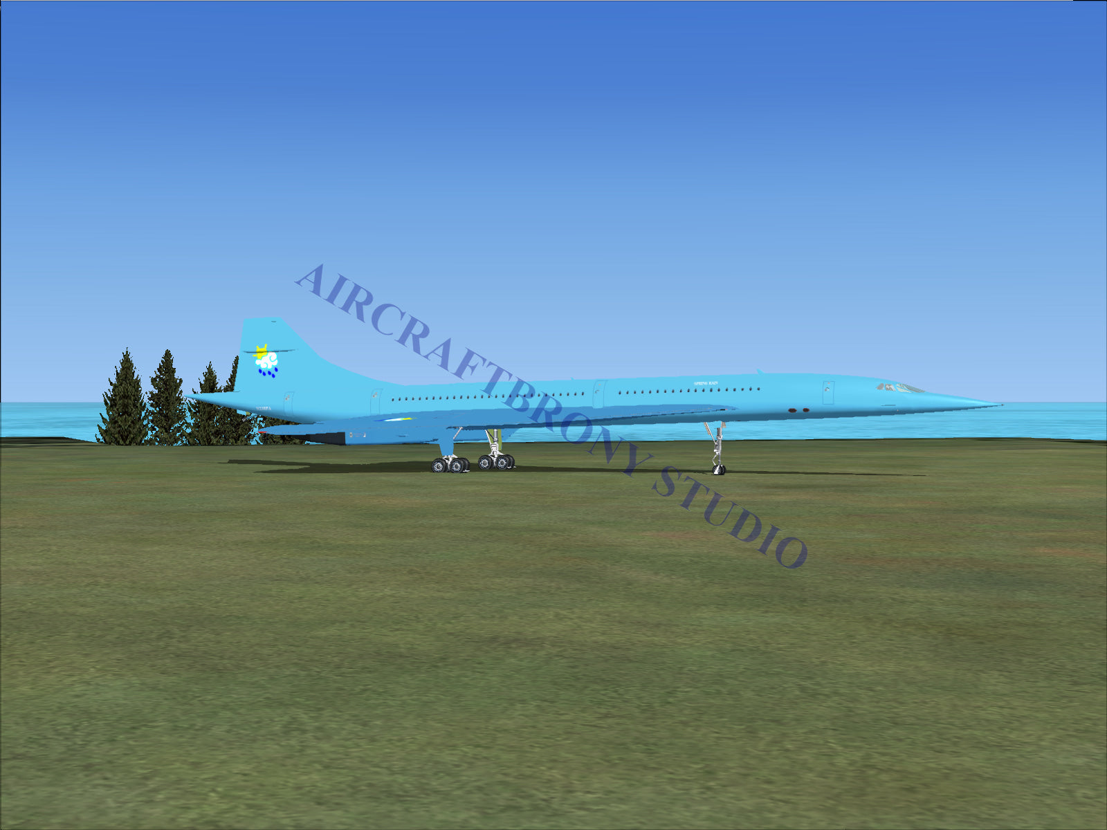 Spring Rain Aerospatiale Concorde (Digital Image) Digital Image