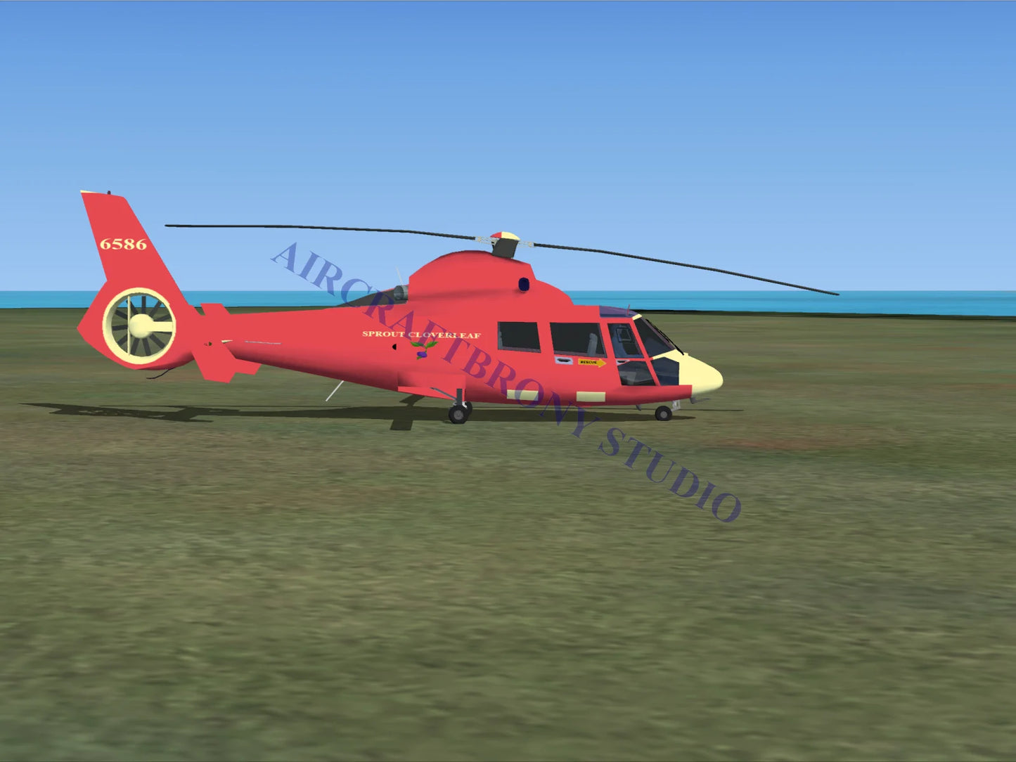 Sprout Cloverleaf Aerospatiale HH65 Dolphin (Digital Image) Digital Image