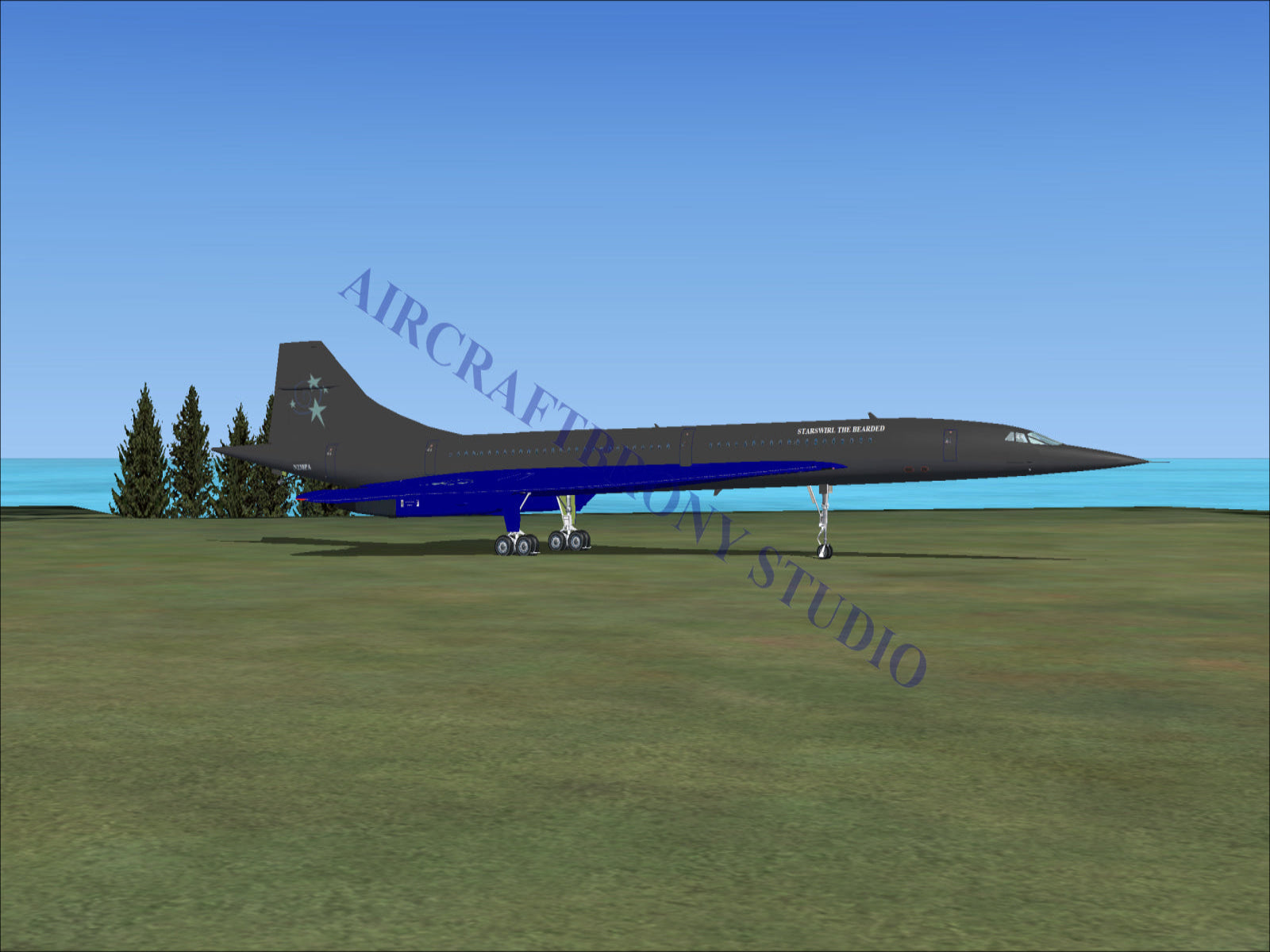 Starswirl Bearded Aerospatiale Concorde (Digital Image) Digital Image