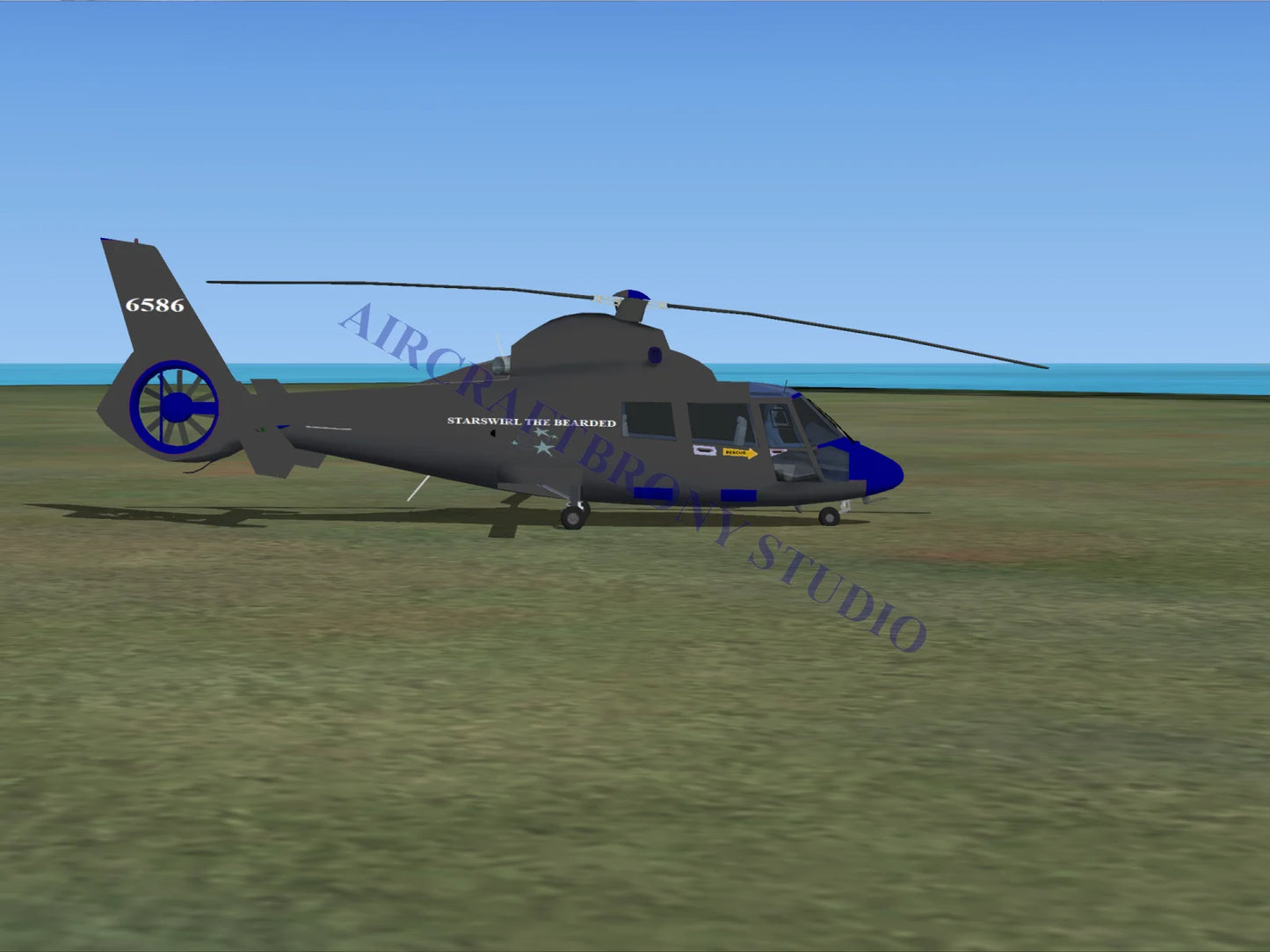 Starswirl Bearded Aerospatiale HH65 Dolphin (Digital Image) Digital Image