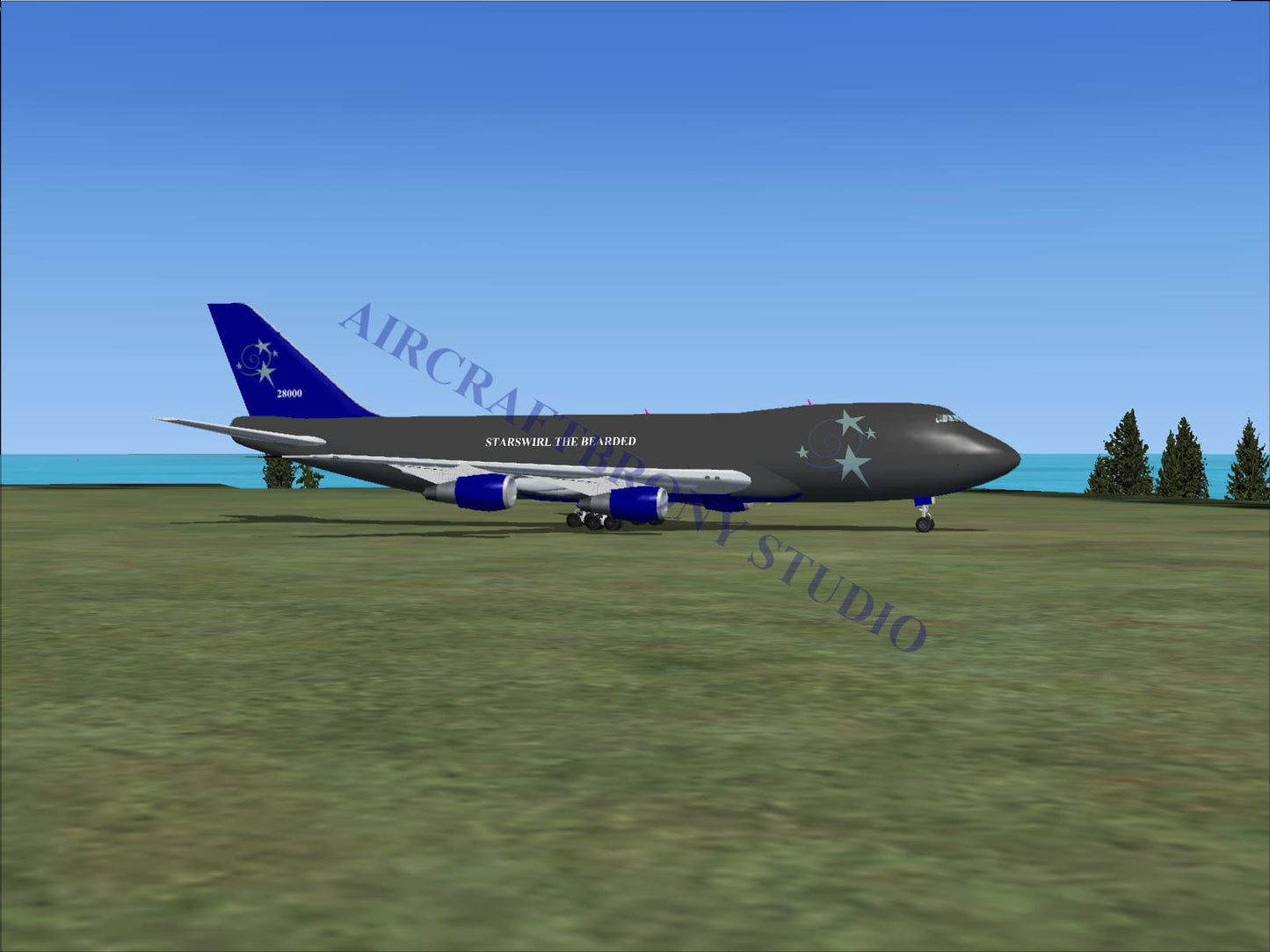 Starswirl The Bearded Boeing 747-200 (Digital Image) Digital Image