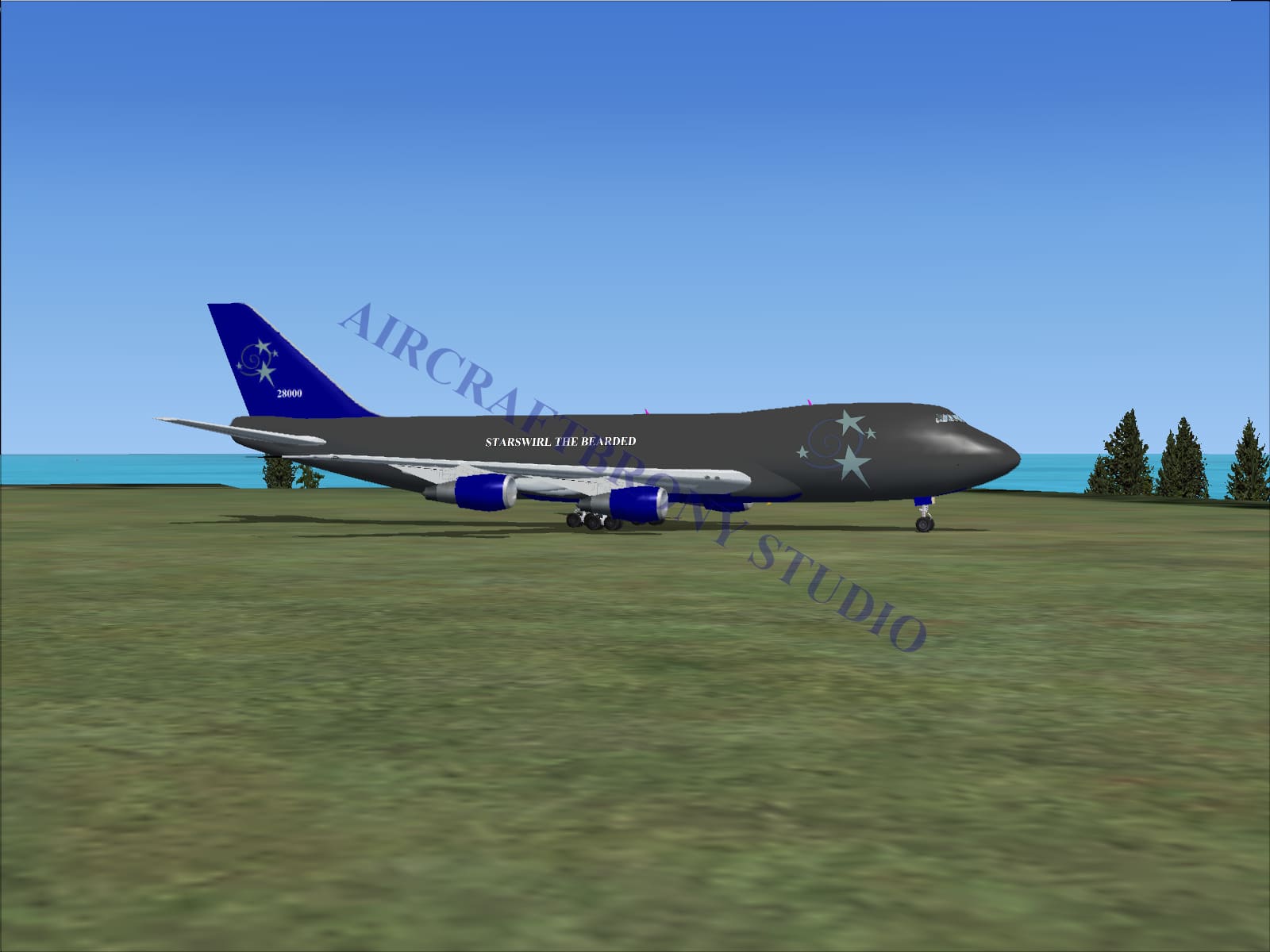 Starswirl The Bearded Boeing 747-200 (Digital Image) Digital Image