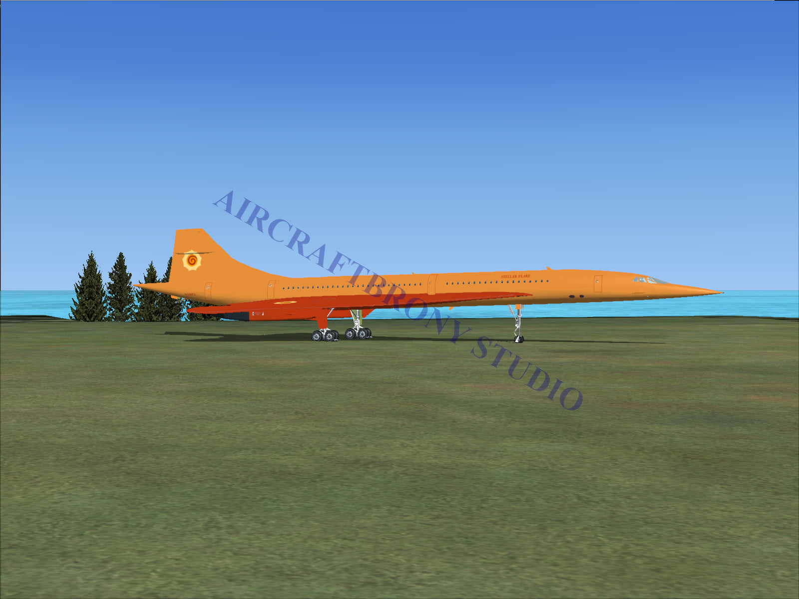 Stellar Flare Aerospatiale Concorde (Digital Image) Digital Image