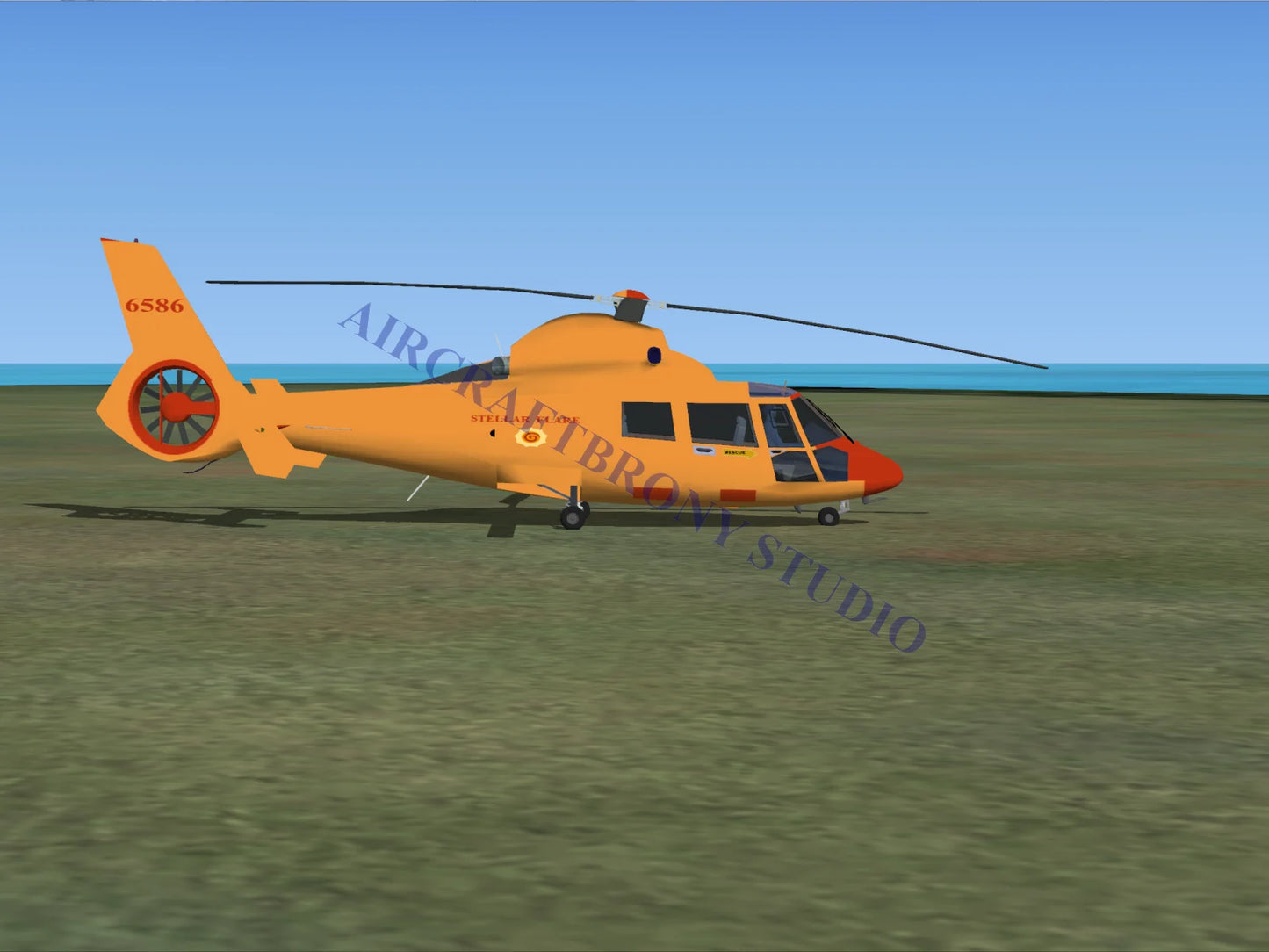 Stellar Flare Aerospatiale HH65 Dolphin (Digital Image) Digital Image
