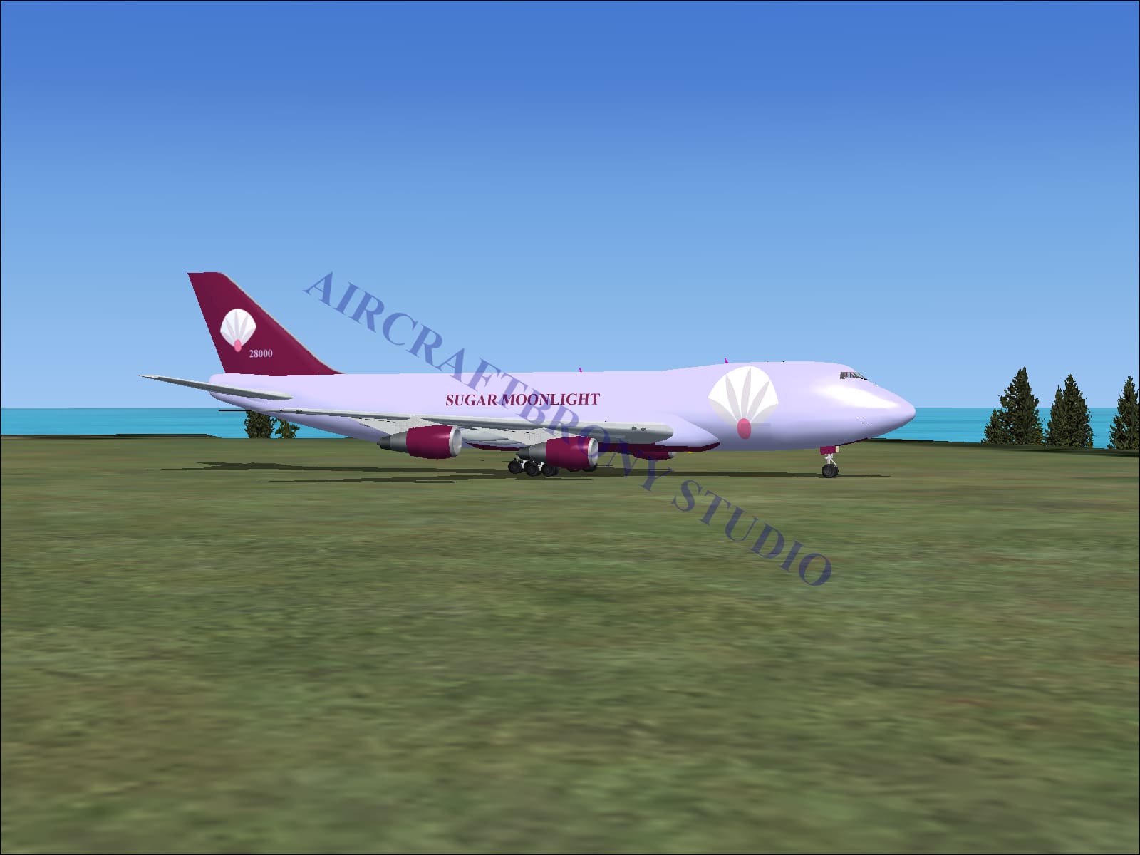 Sugar Moonlight Boeing 747-200 (Digital Image) Digital Image