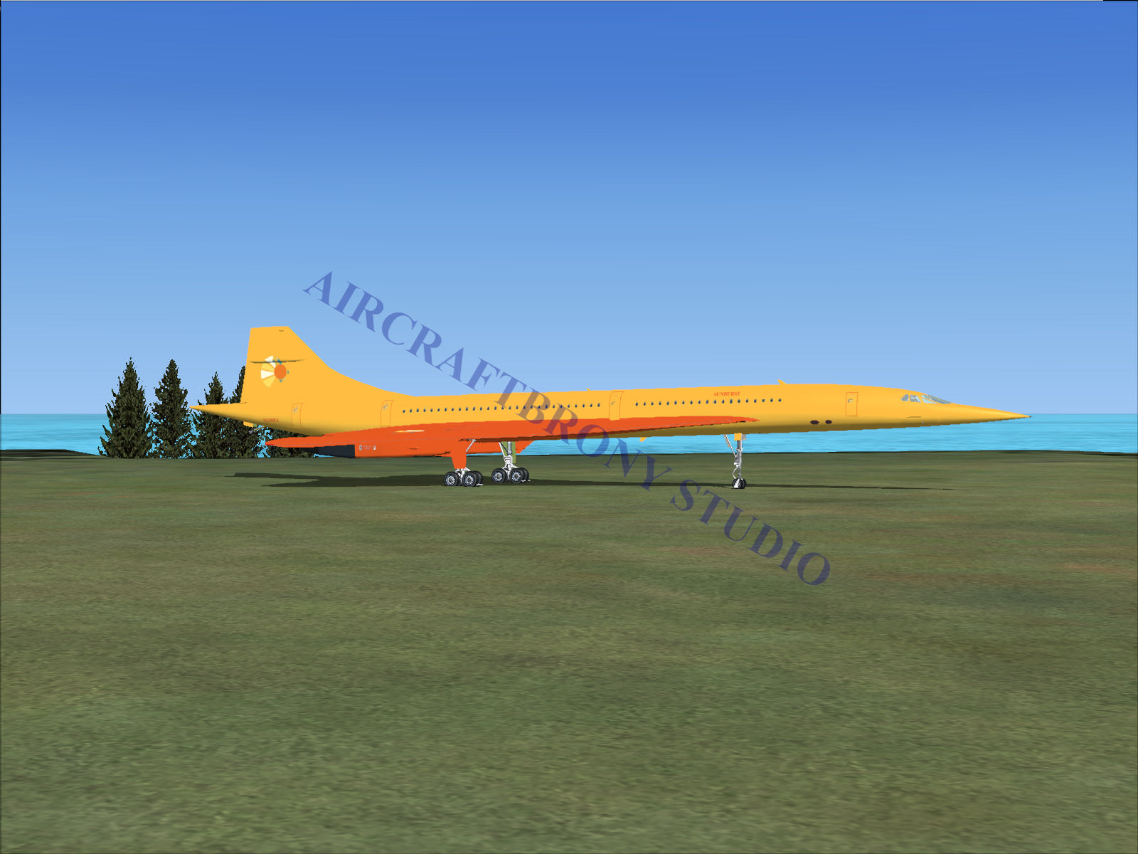 Sunburst Aerospatiale Concorde (Digital Image) Digital Image