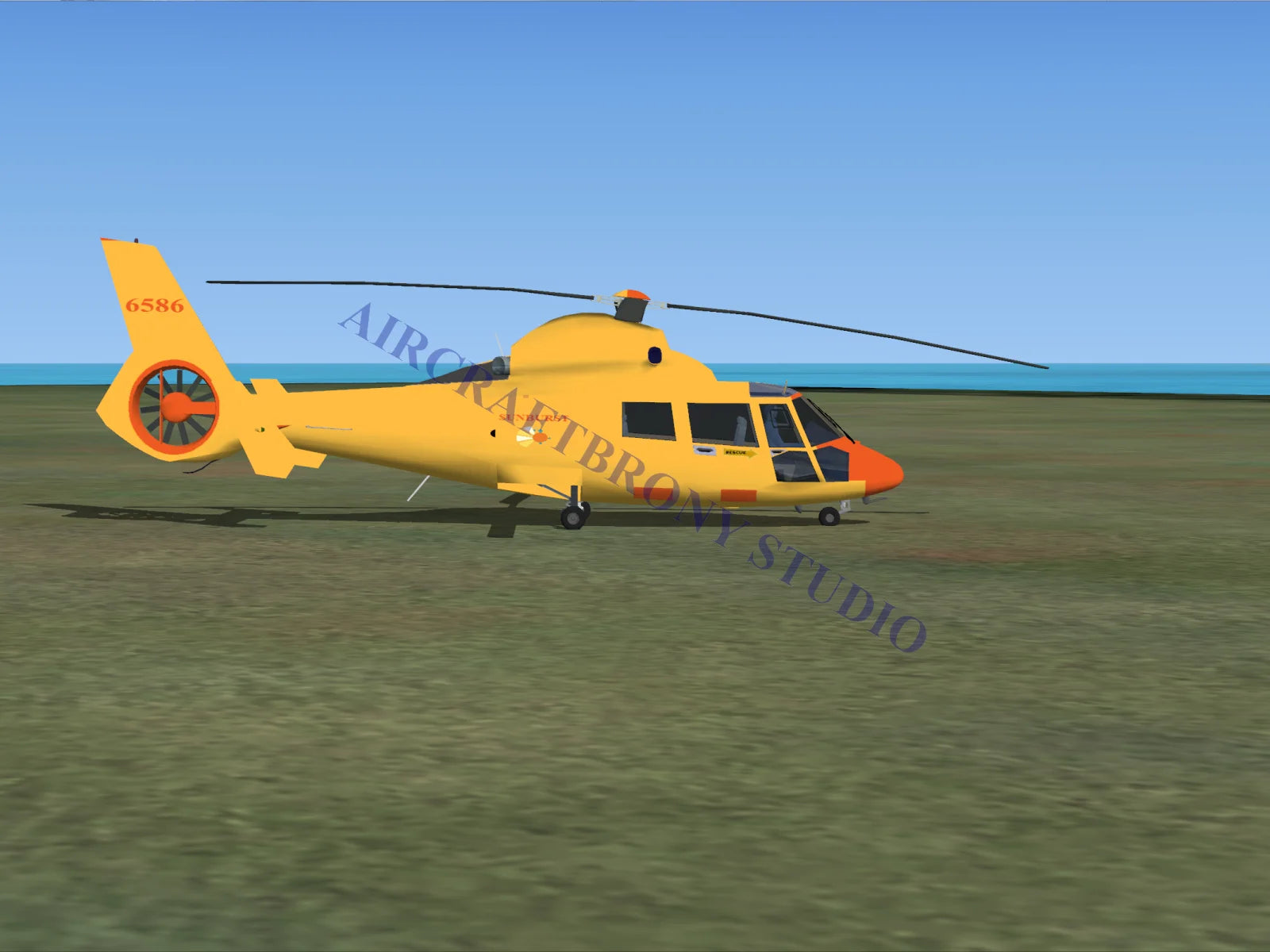 Sunburst Aerospatiale HH65 Dolphin (Digital Image) Digital Image