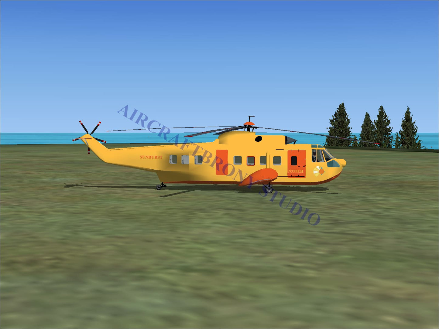 Sunburst Sikorsky S-61N (Digital Image) Digital Image