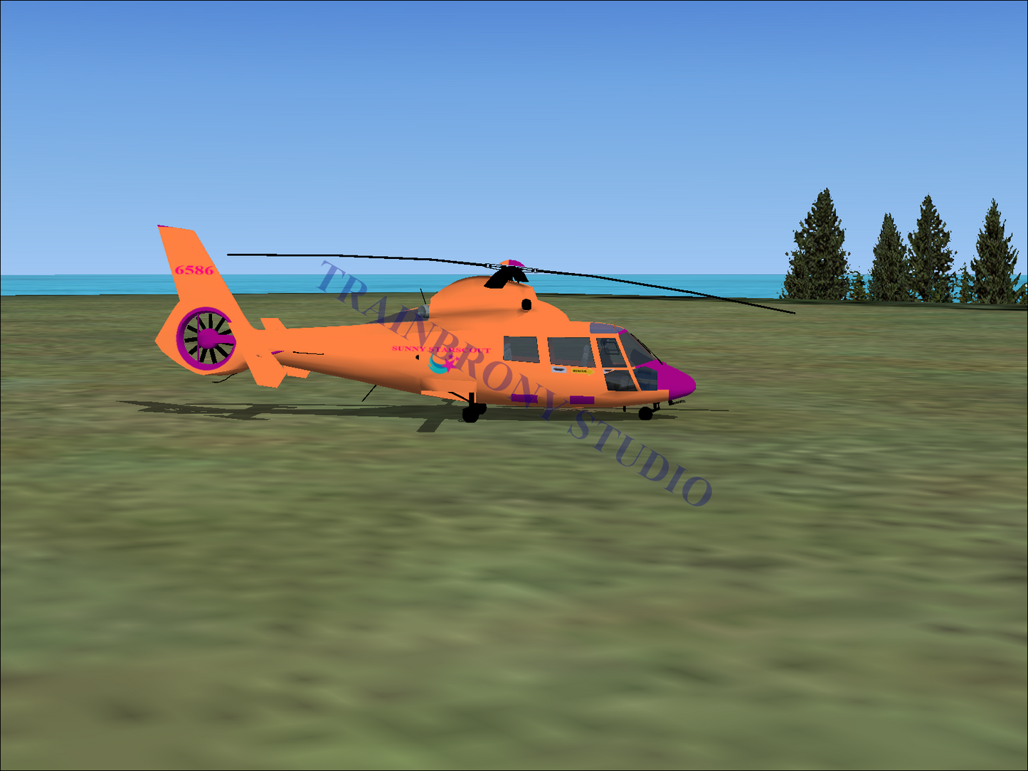 Sunny Starscout Aerospatiale HH65 Dolphin (Digital Image) Digital Image