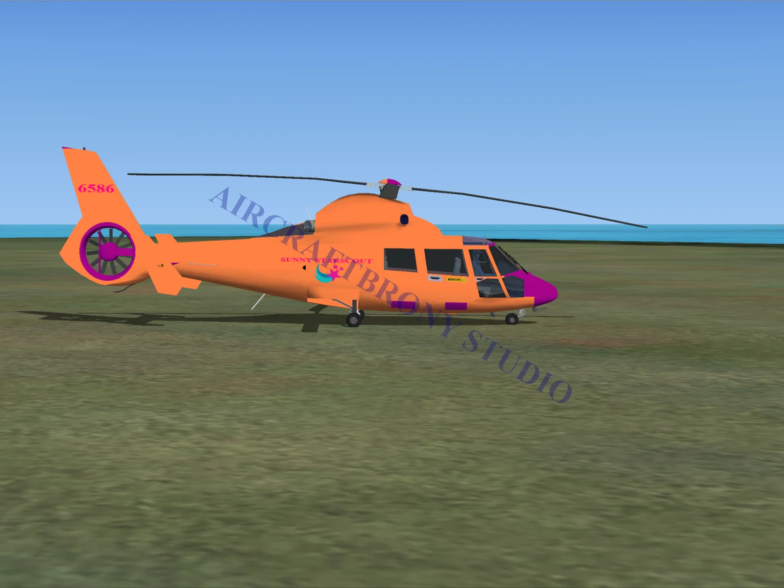 Sunny Starscout Aerospatiale HH65 Dolphin (Digital Image) Digital Image