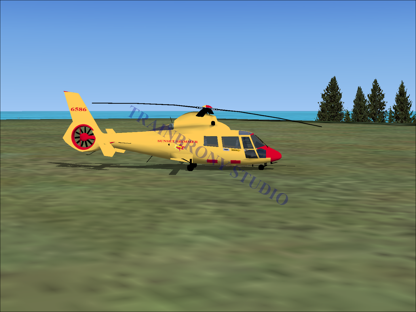 Sunset Shimmer Aerospatiale HH65 Dolphin (Digital Image) Digital Image