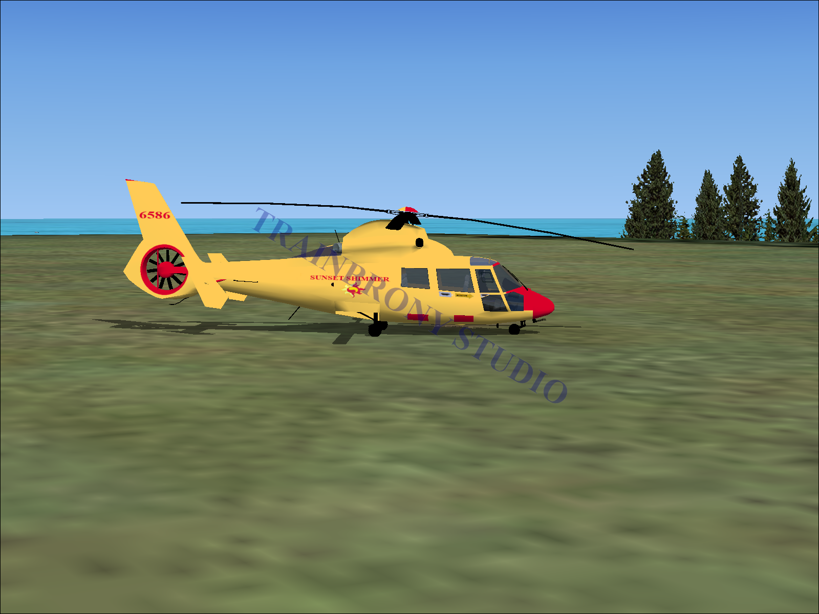 Sunset Shimmer Aerospatiale HH65 Dolphin (Digital Image) Digital Image