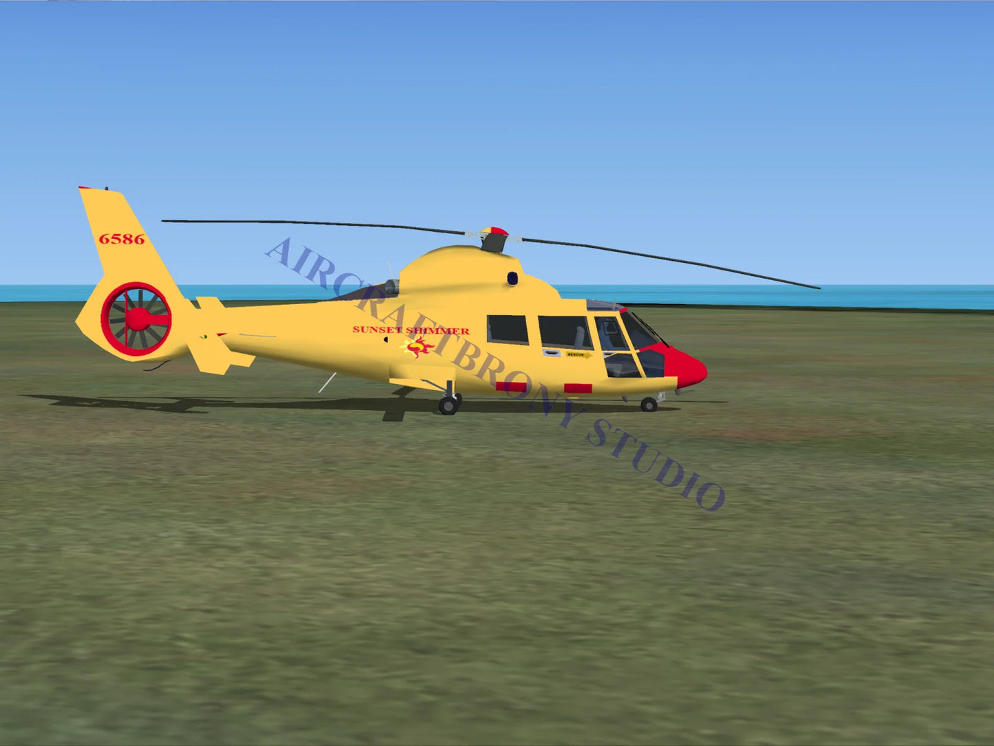 Sunset Shimmer Aerospatiale HH65 Dolphin (Digital Image) Digital Image