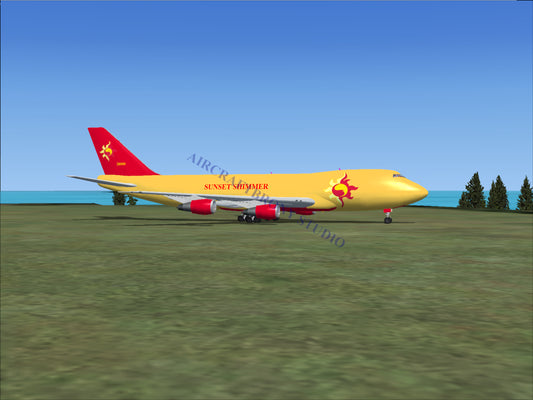 Sunset Shimmer Boeing 747-200 (Digital Image) Digital Image