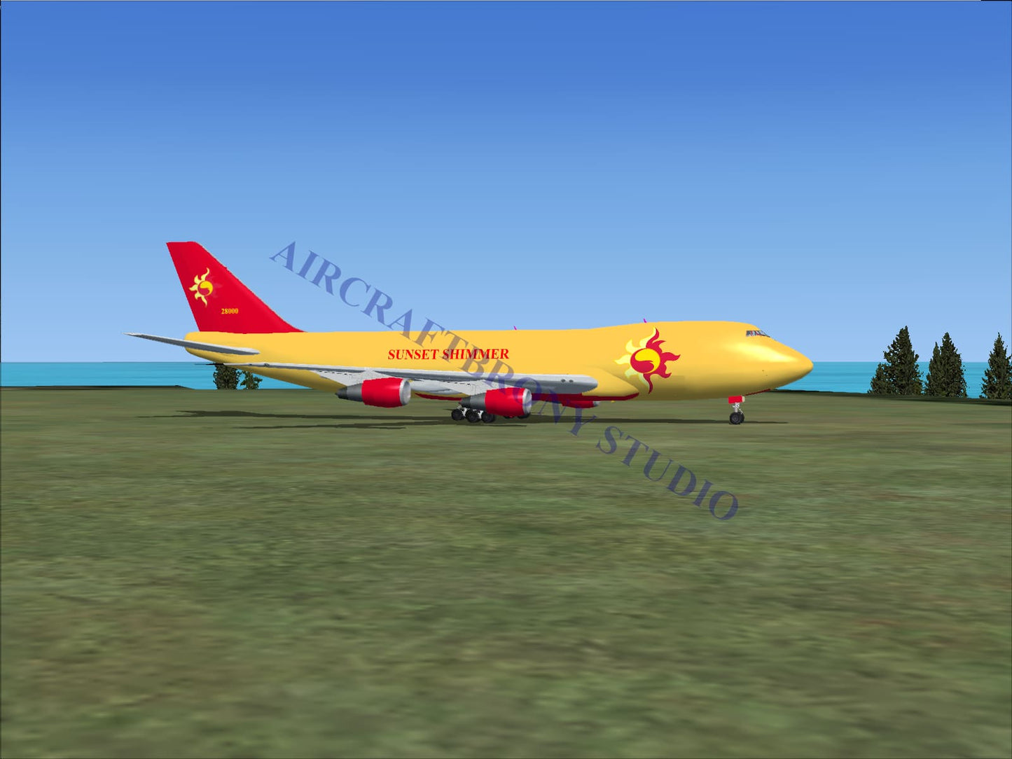 Sunset Shimmer Boeing 747-200 (Digital Image) Digital Image
