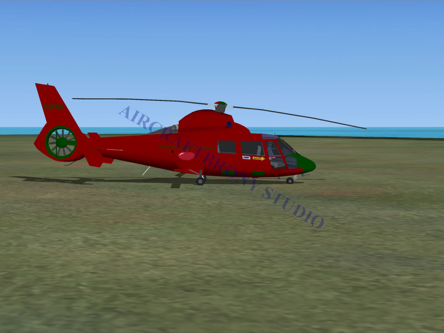 Sweet Apple Acres Aerospatiale HH65 Dolphin (Digital Image) Digital Image