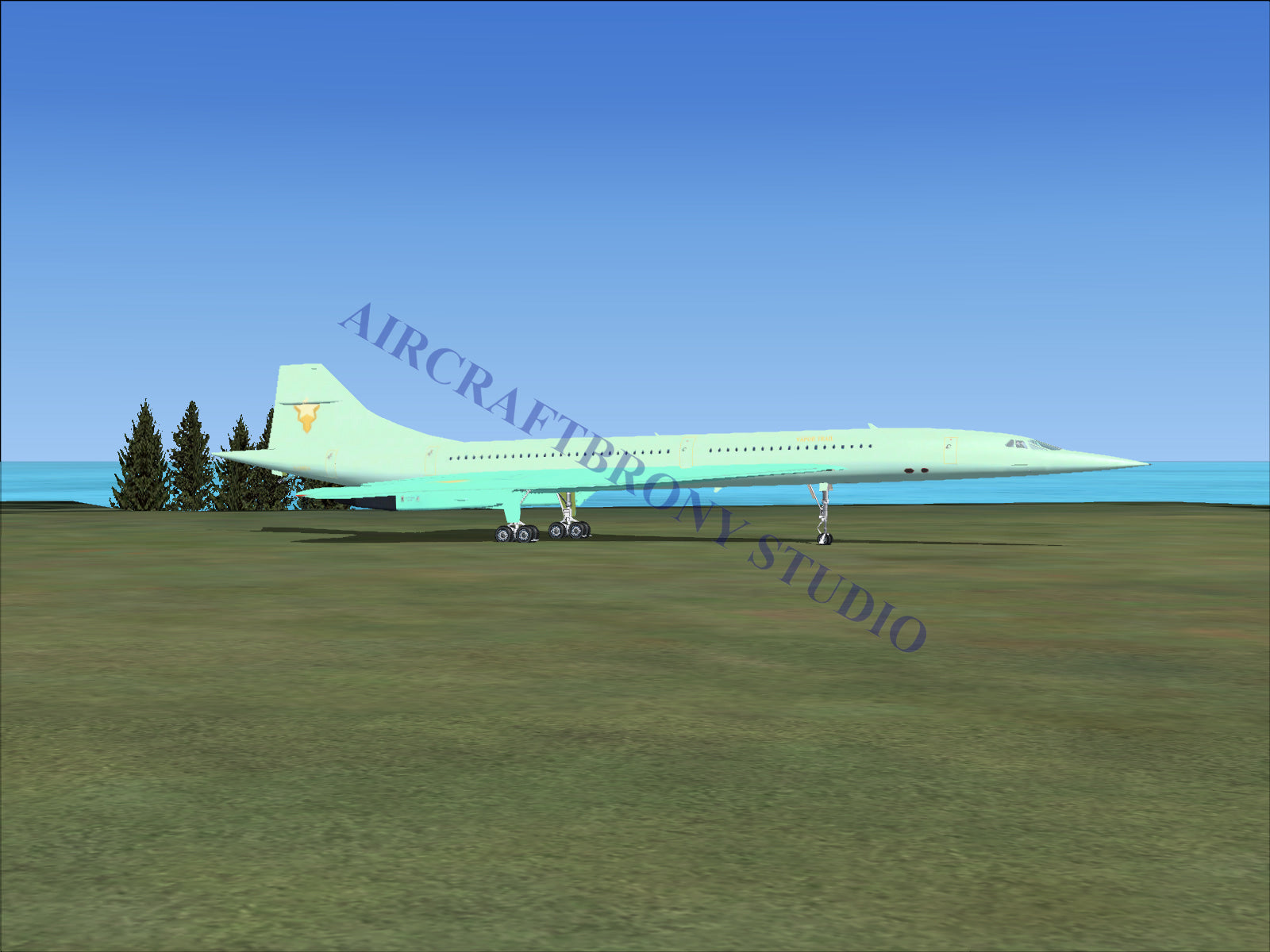 Vapor Trail Aerospatiale Concorde (Digital Image) Digital Image