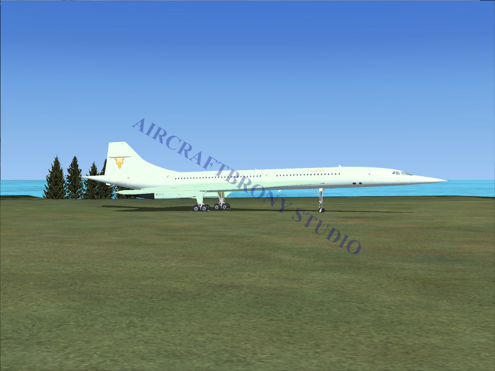 Vapor Trail Aerospatiale Concorde (Digital Image) Digital Image