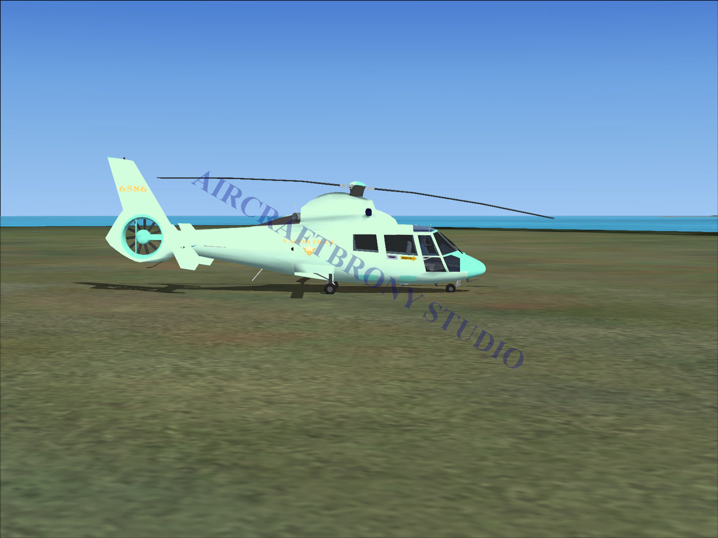 Vapor Trail Aerospatiale HH65 Dolphin (Digital Image) Digital Image