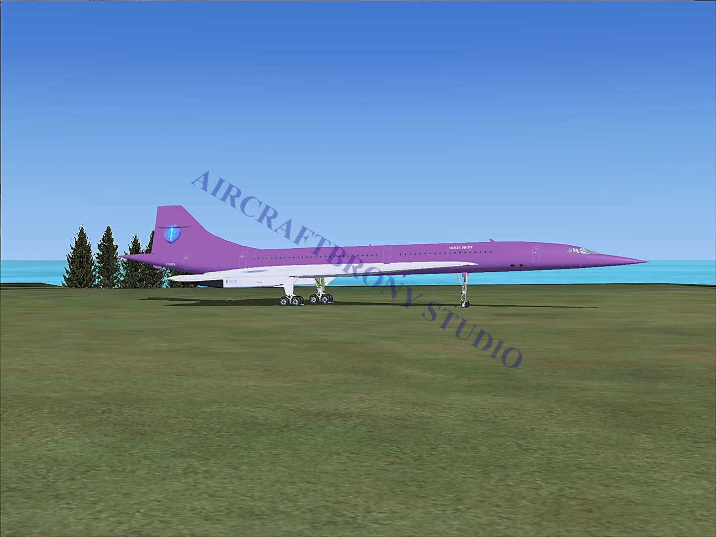 Violet Frost Aerospatiale Concorde (Digital Image) Digital Image