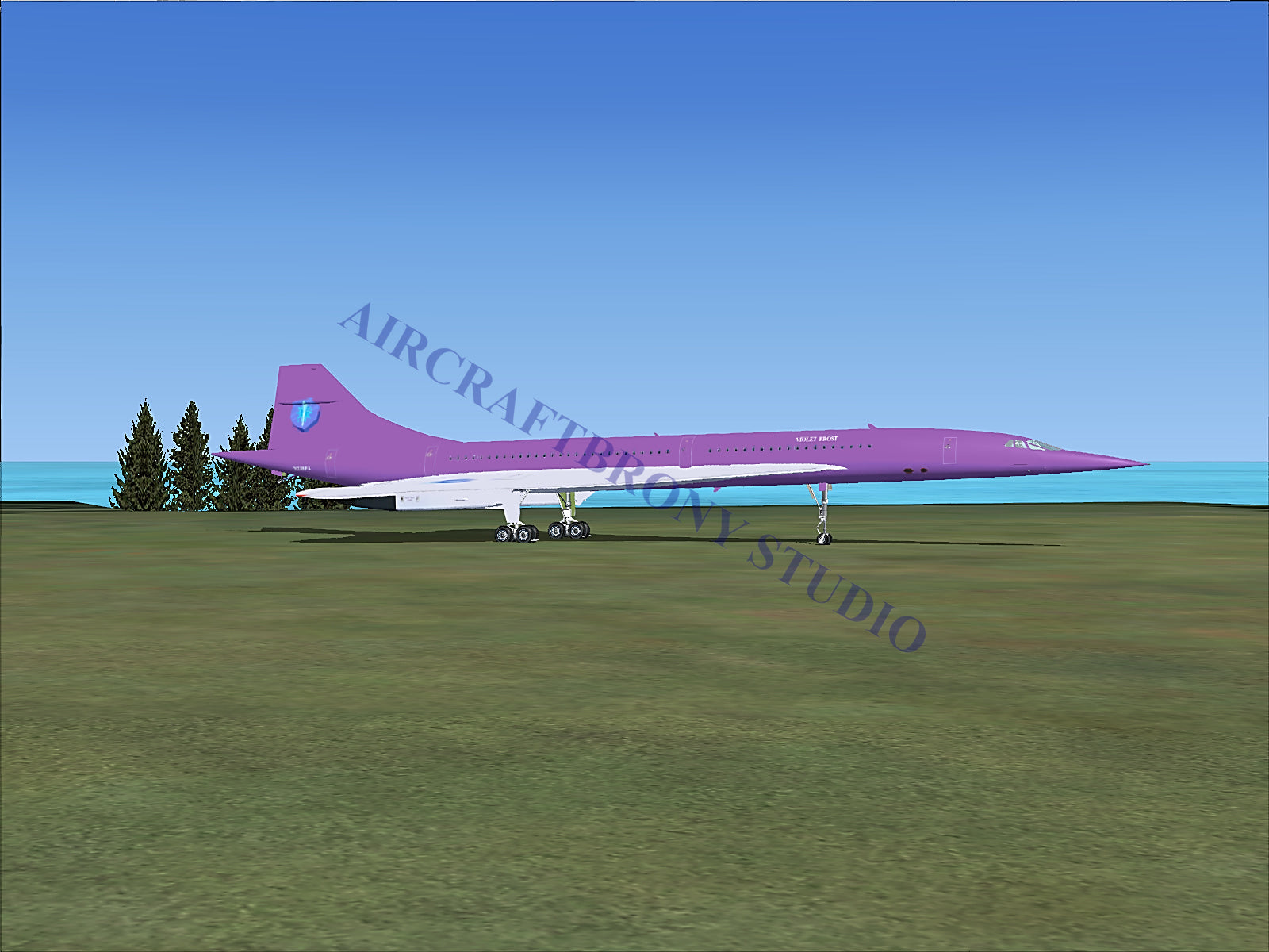 Violet Frost Aerospatiale Concorde (Digital Image) Digital Image