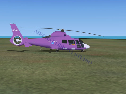 Violet Frost Aerospatiale HH65 Dolphin (Digital Image) Digital Image