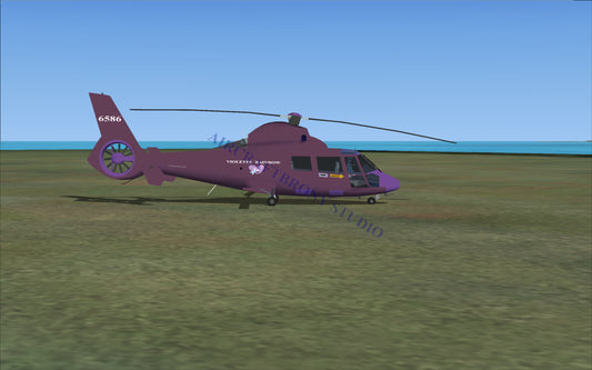 Violette Rainbow Aerospatiale HH65 Dolphin (Digital Image) Digital Image