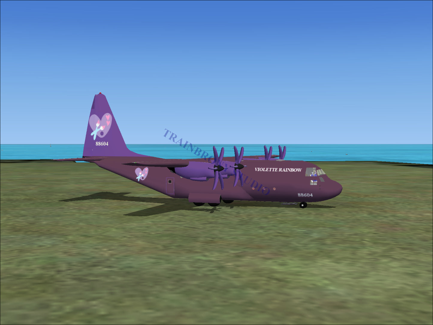 Violette Rainbow Lockheed C-130 (Digital Image) Digital Image