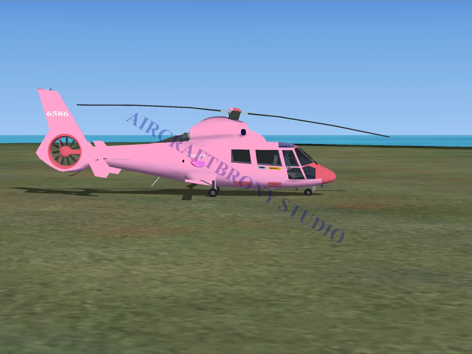 Windy Aerospatiale HH65 Dolphin (Digital Image) Digital Image