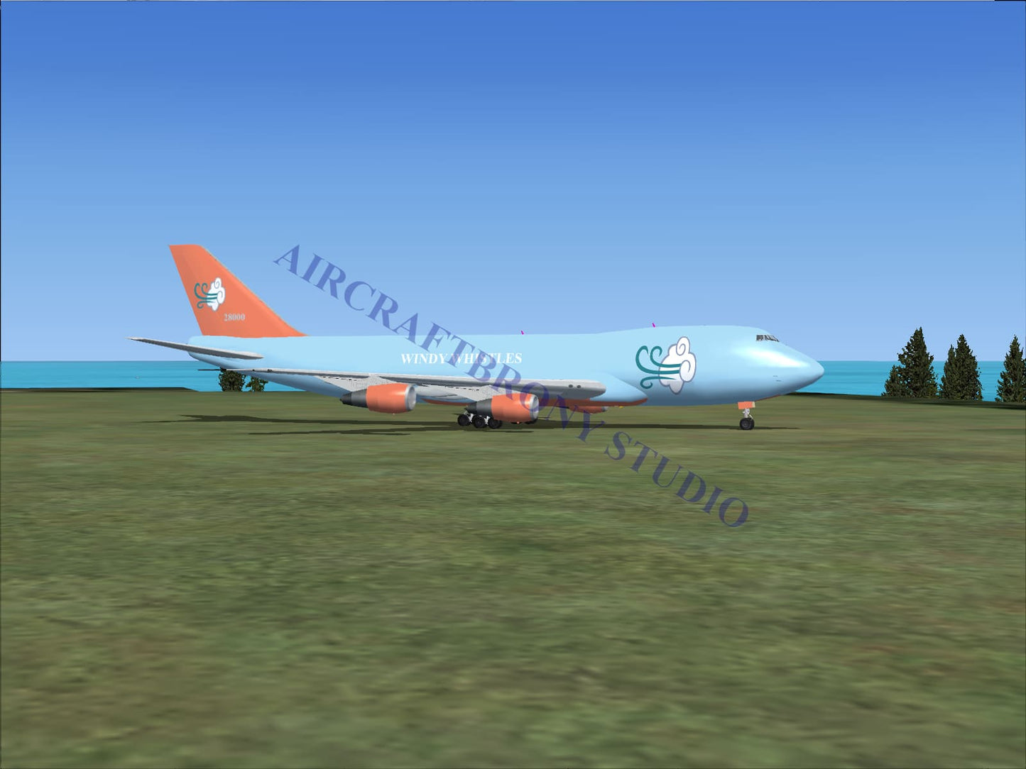 Windy Whistles Boeing 747-200 (Digital Image) Digital Image