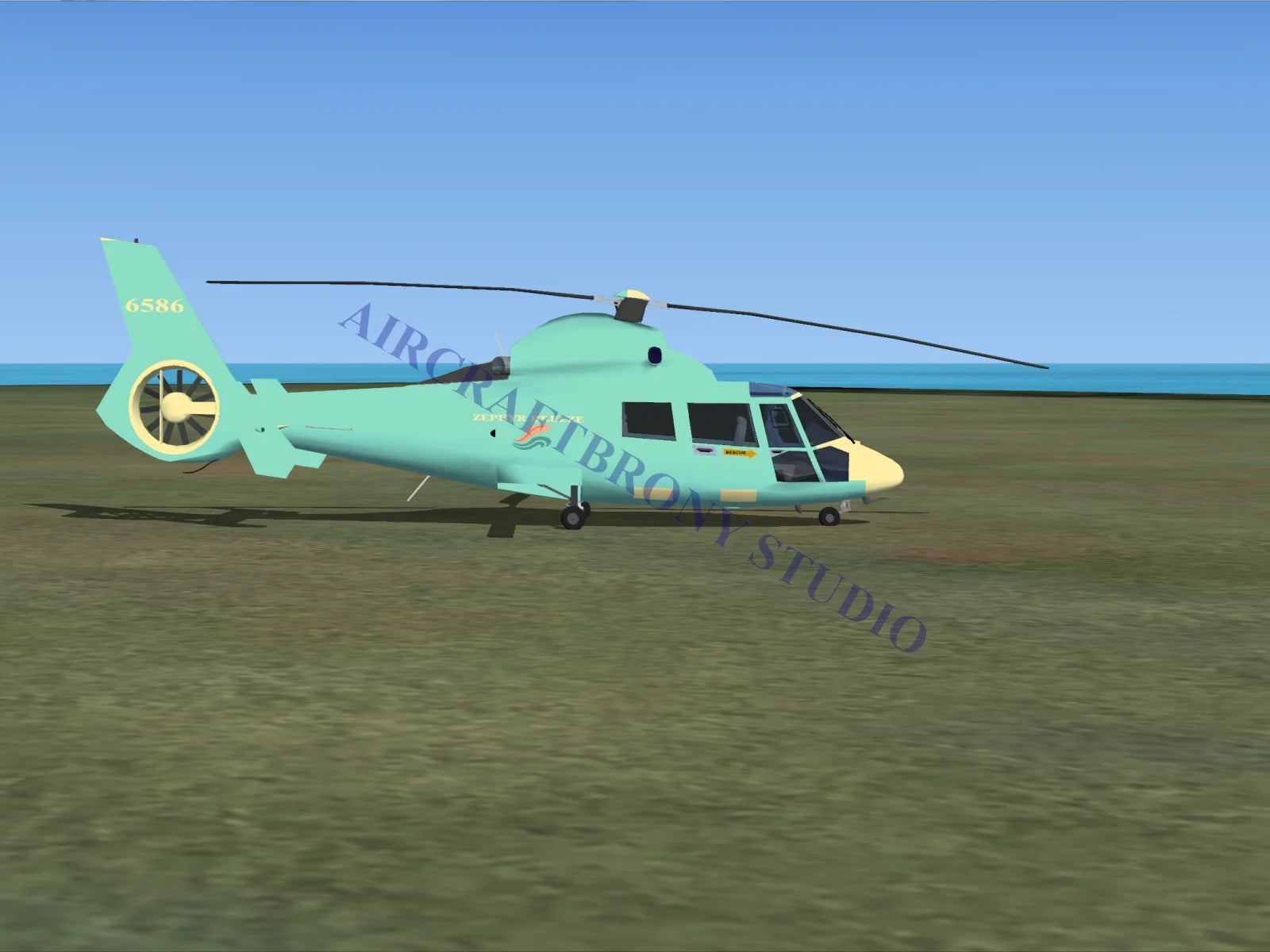 Zephyr Breeze Aerospatiale HH65 Dolphin (Digital Image) Digital Image